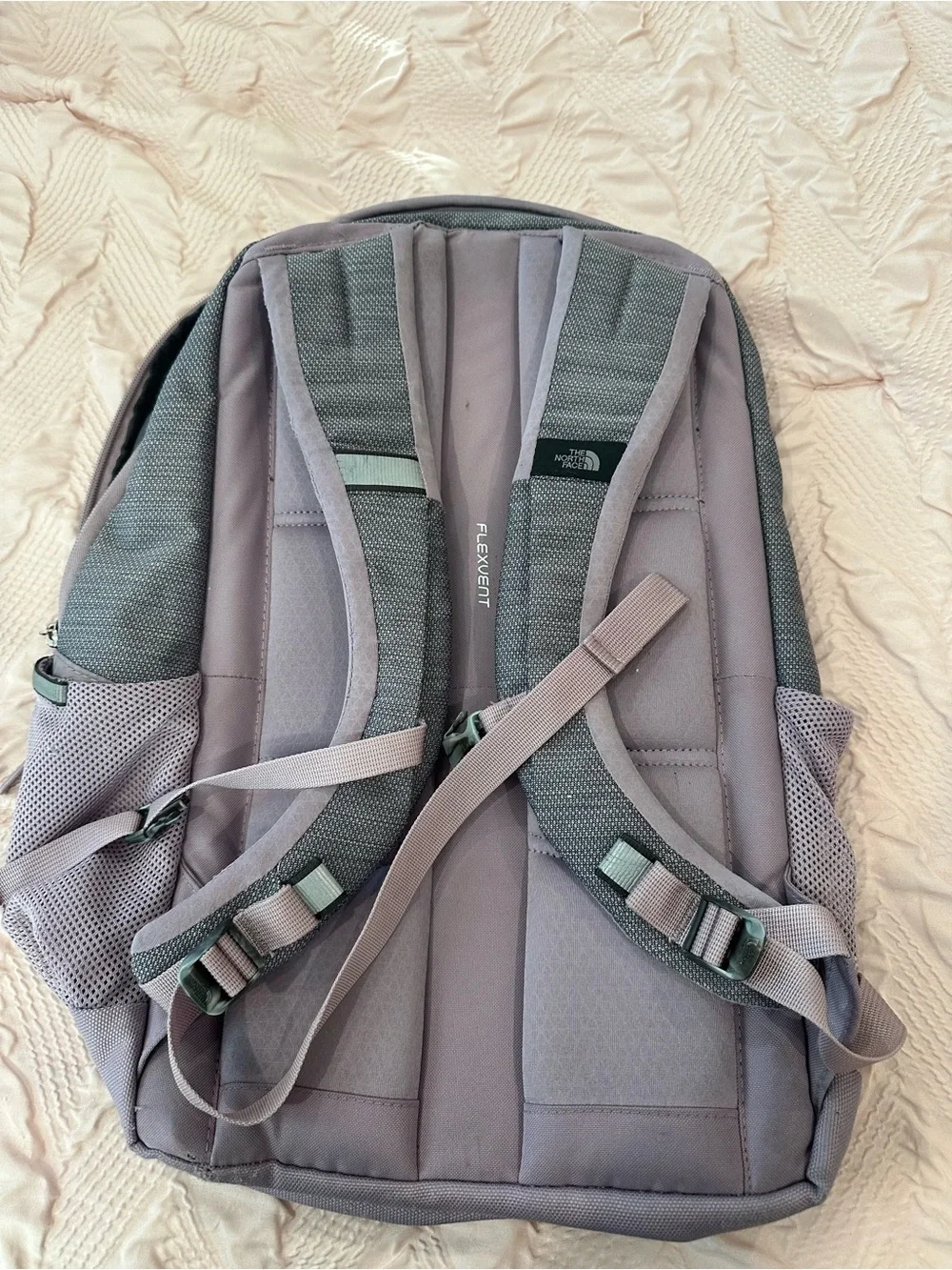 The North Face Jester Backpack in Gray and Mauve